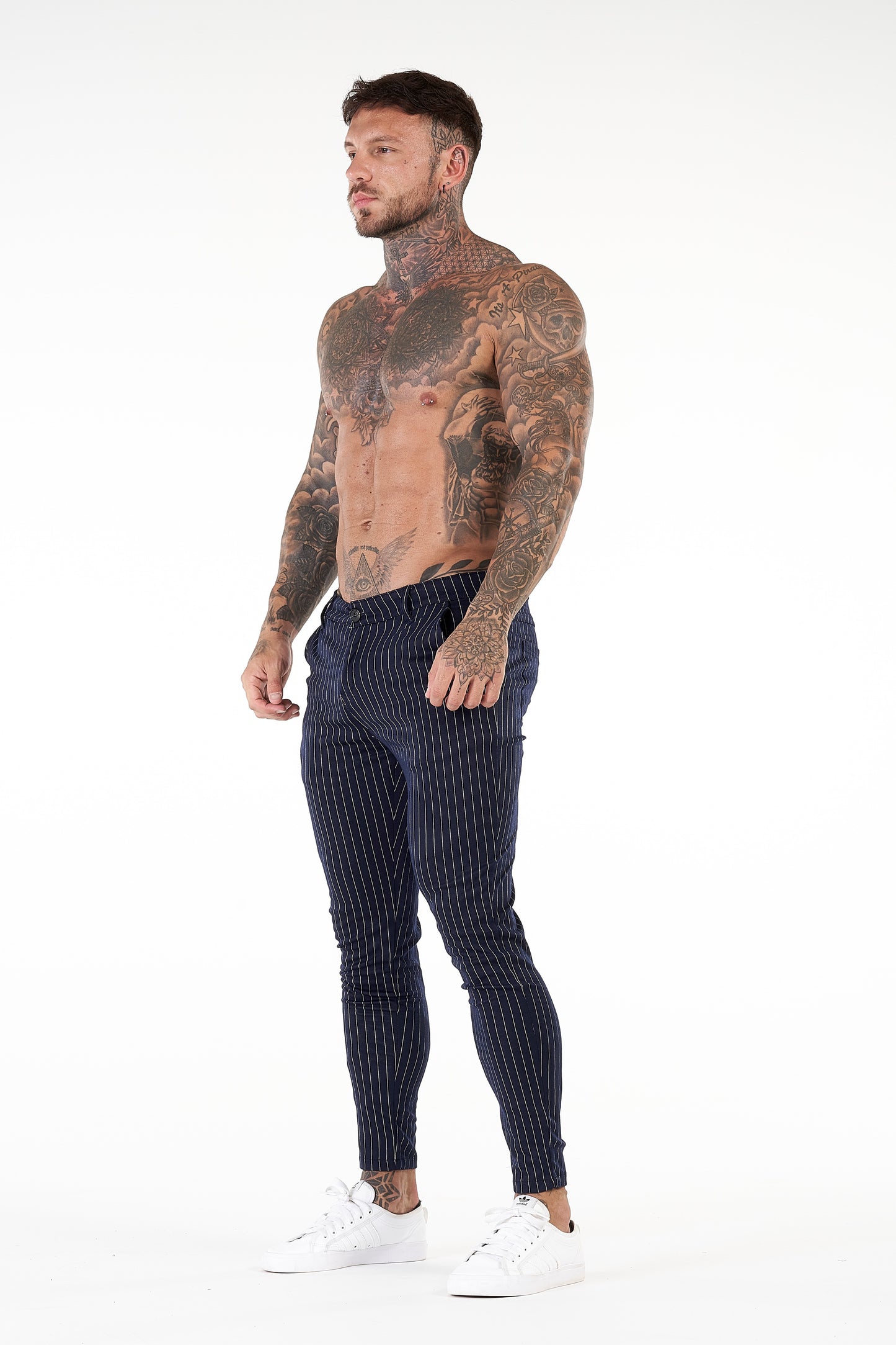 Striped Trousers - Blue