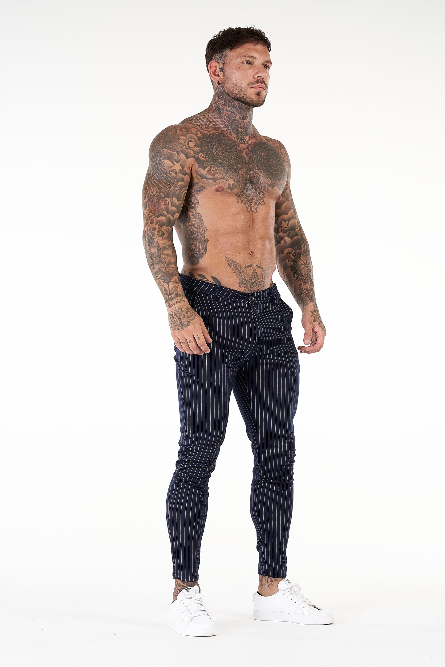 Striped Trousers - Blue