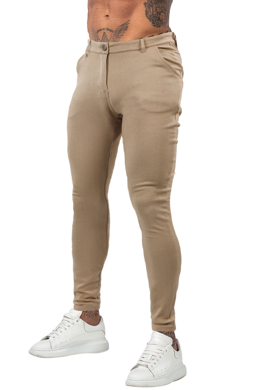 Light Khaki High Stretchable Trousers