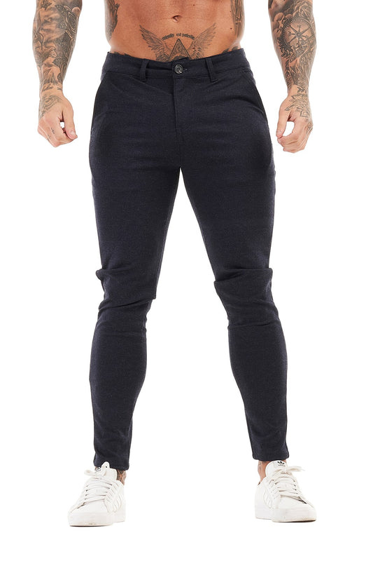 Navy Blue High Stretchable Trousers