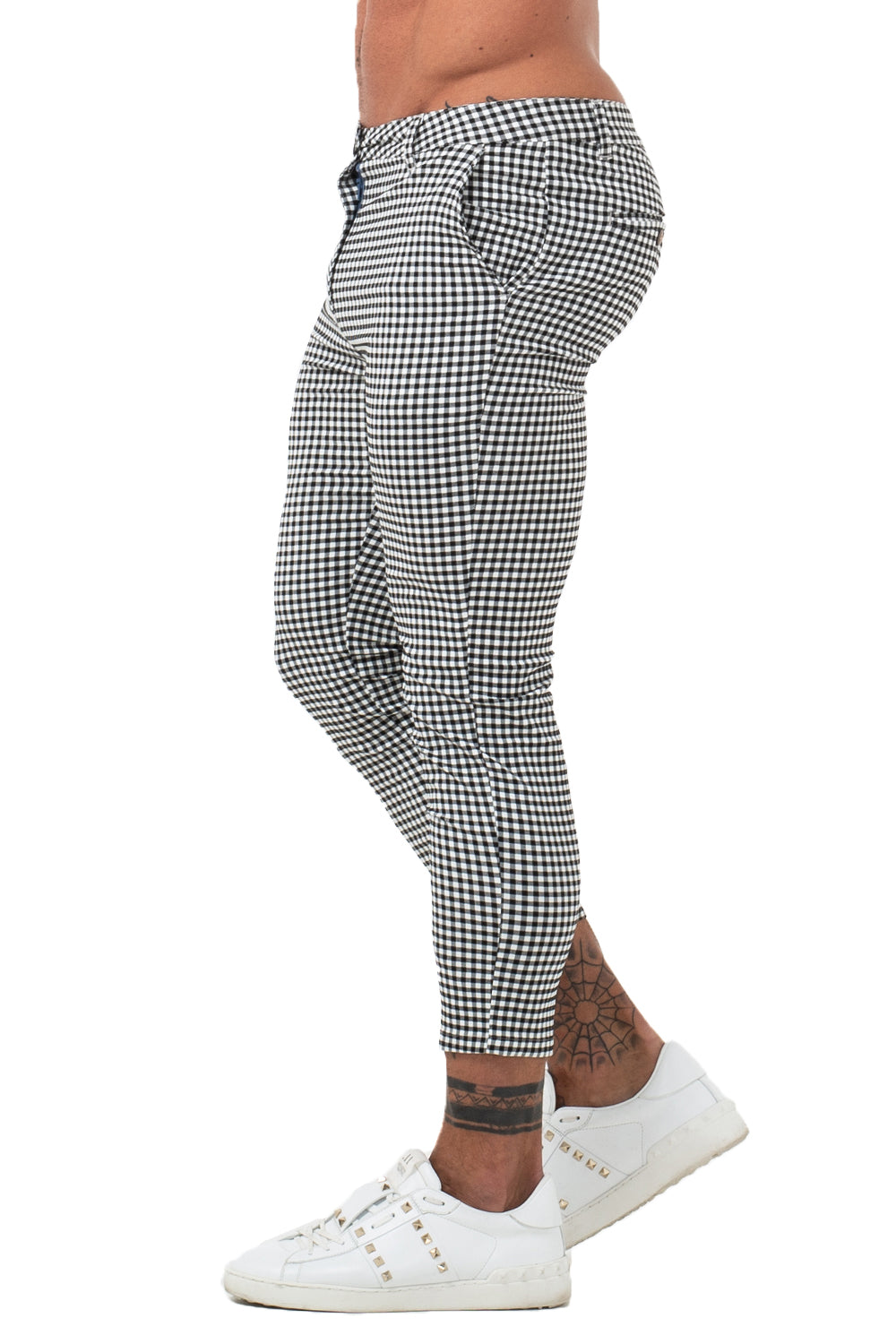 Small Black & White Checks Trousers