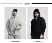 Long Sleeve Pleated Hoodies For Men