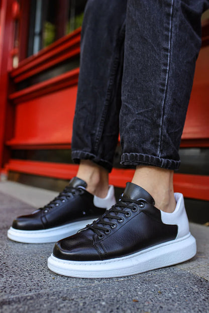 Classic Black Leather Sneakers