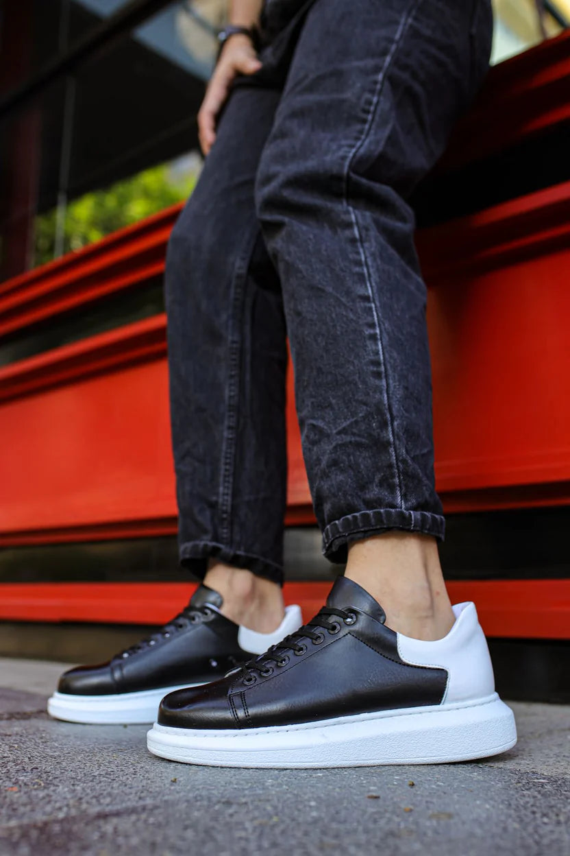 Classic Black Leather Sneakers