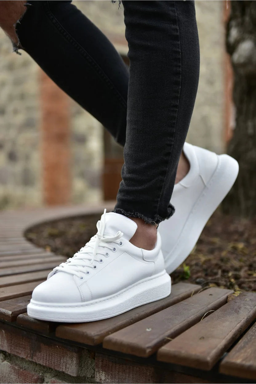 Full White Leather Sneakers