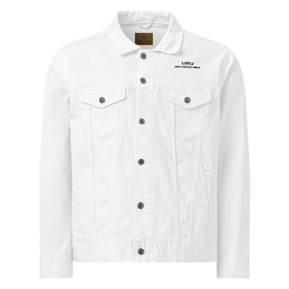 BOLD MEN'S WHITE DENIM JACKET – MensFashionsWorld