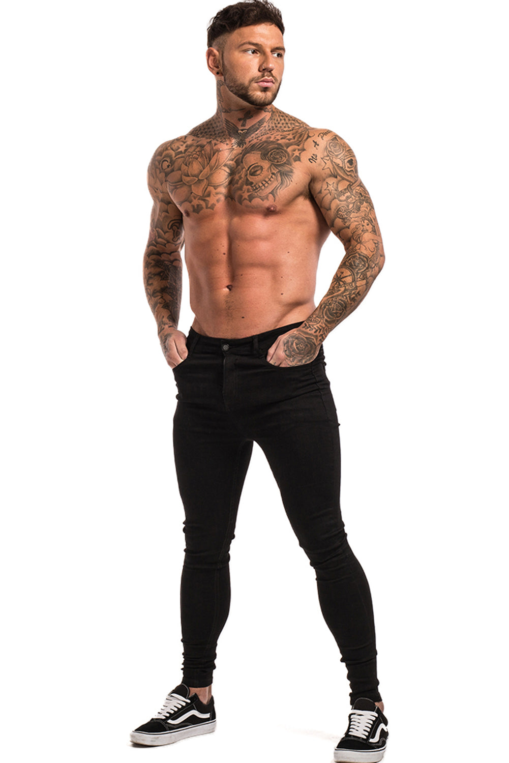 Men's Black Skinny Stretchable Jeans