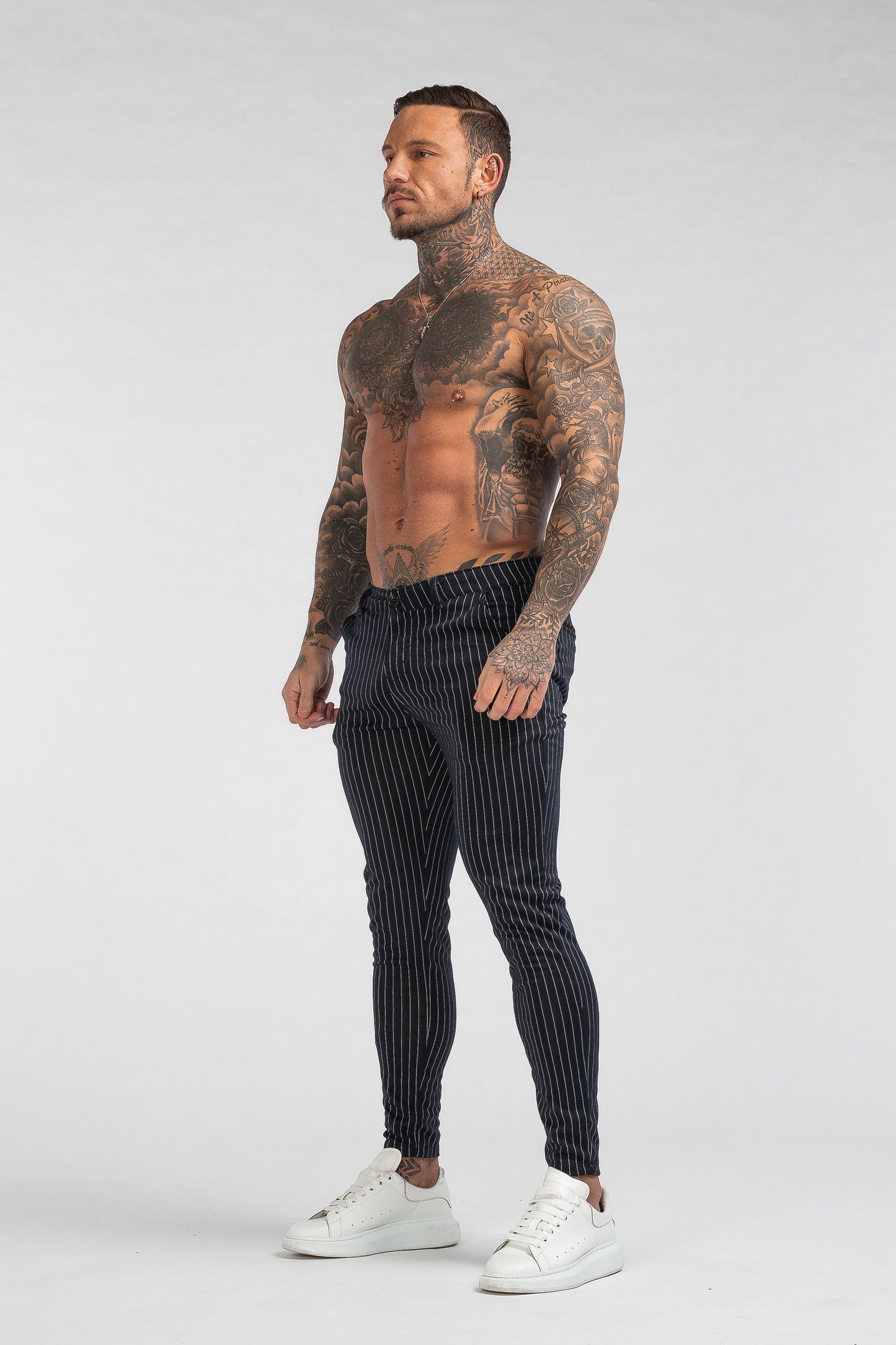 Striped Trousers - Black