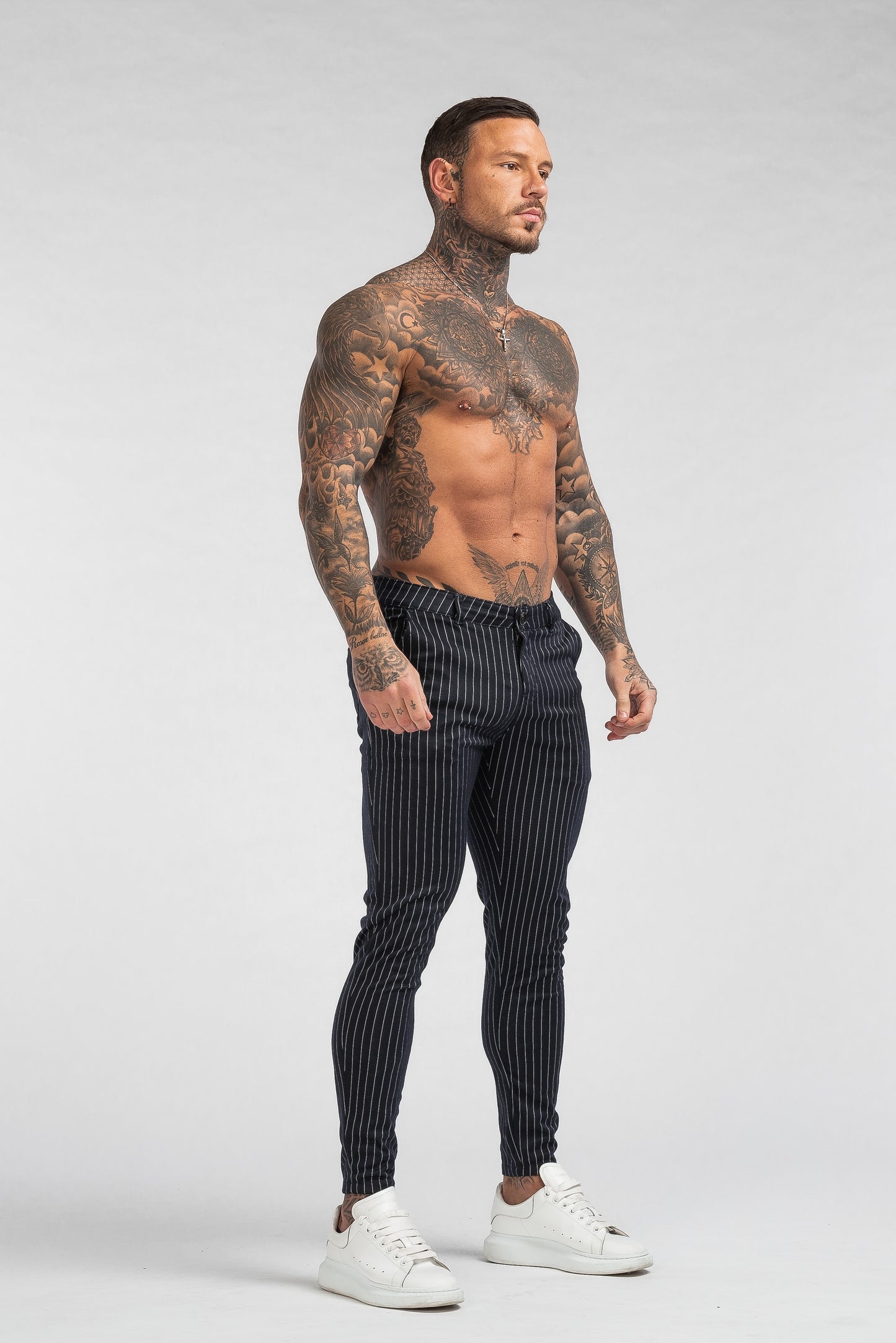 Striped Trousers - Black