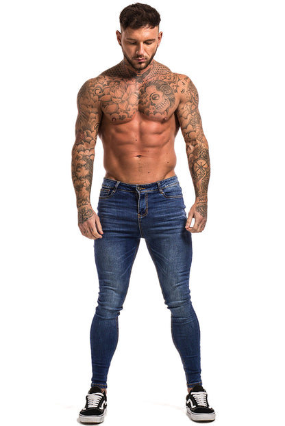 Men's Blue Skinny Stretchable Jeans