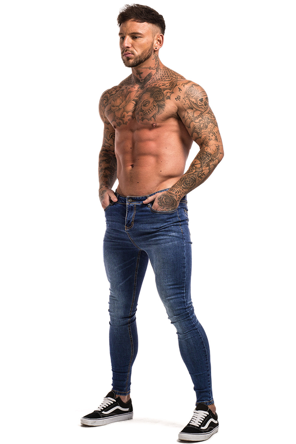 Men's Blue Skinny Stretchable Jeans