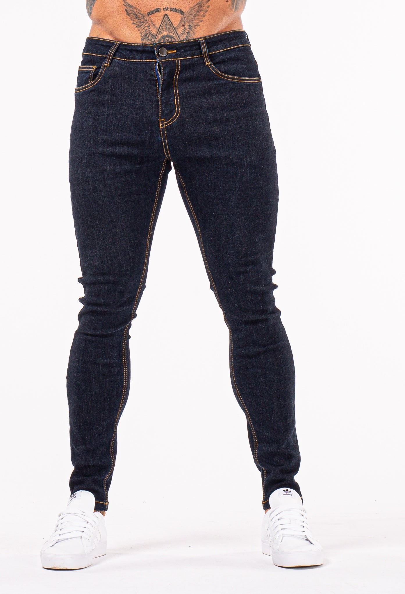 Men's Deep Blue Skinny Stretchable Denim Jeans