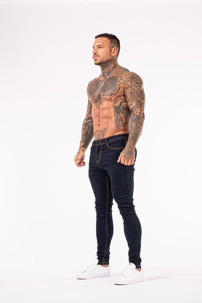 Men's Deep Blue Skinny Stretchable Denim Jeans