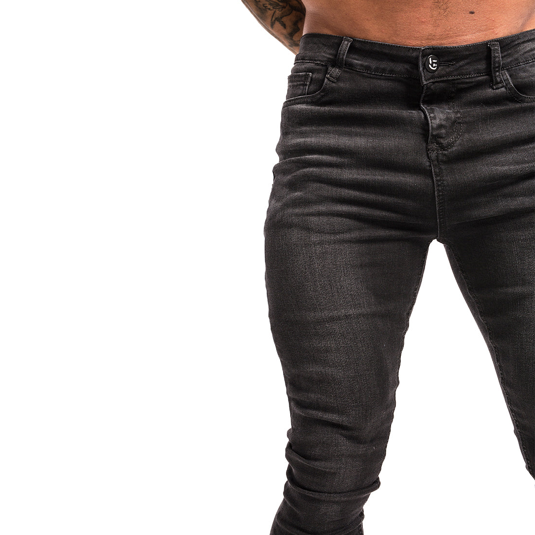 Men's Grey Skinny Stretchable Jeans