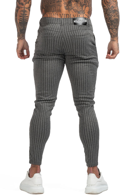 Striped Trousers - Grey