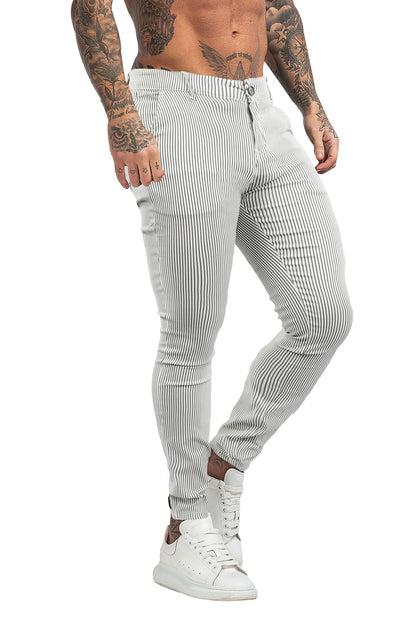 Light Grey Striped Trousers