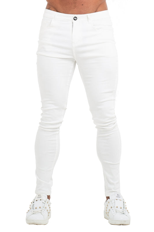 Men's White Skinny Stretchable Jeans