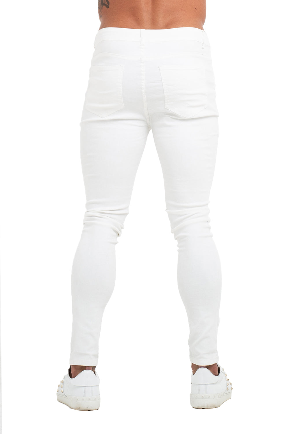 Men's White Skinny Stretchable Jeans