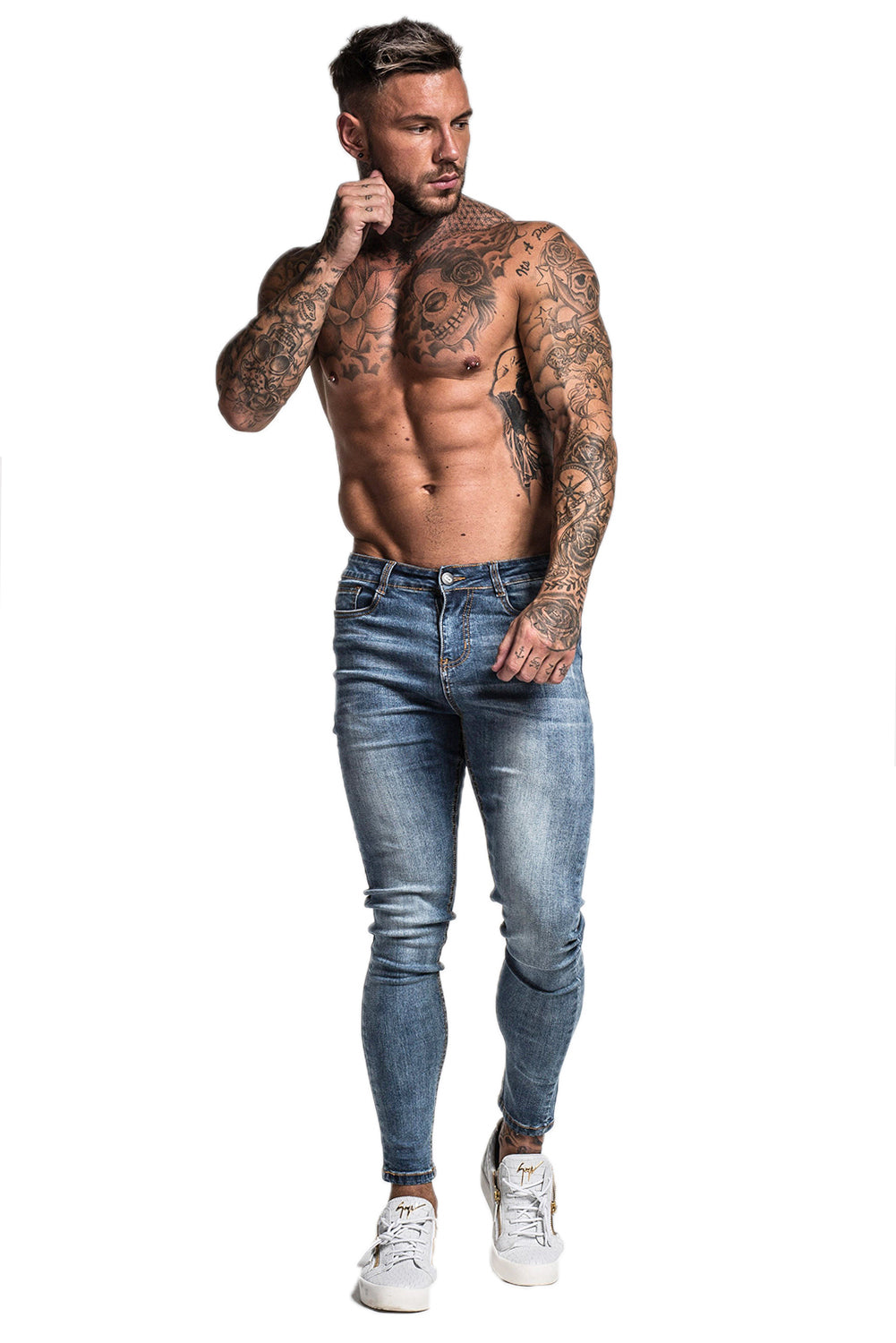 Super Stretchable Skinny Jeans - Vintage Blue