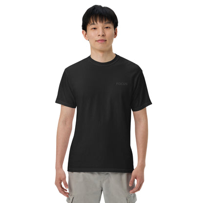 Slim Fit Essential T-Shirt "Focus" - BLACK