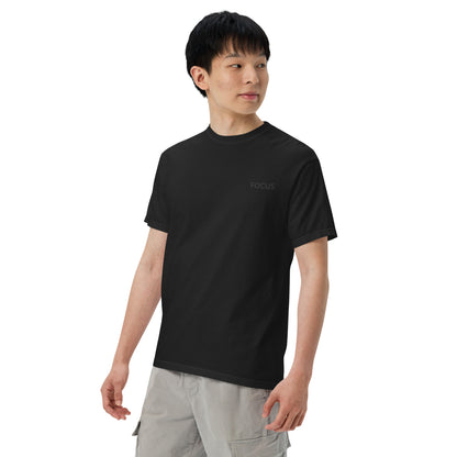 Slim Fit Essential T-Shirt "Focus" - BLACK