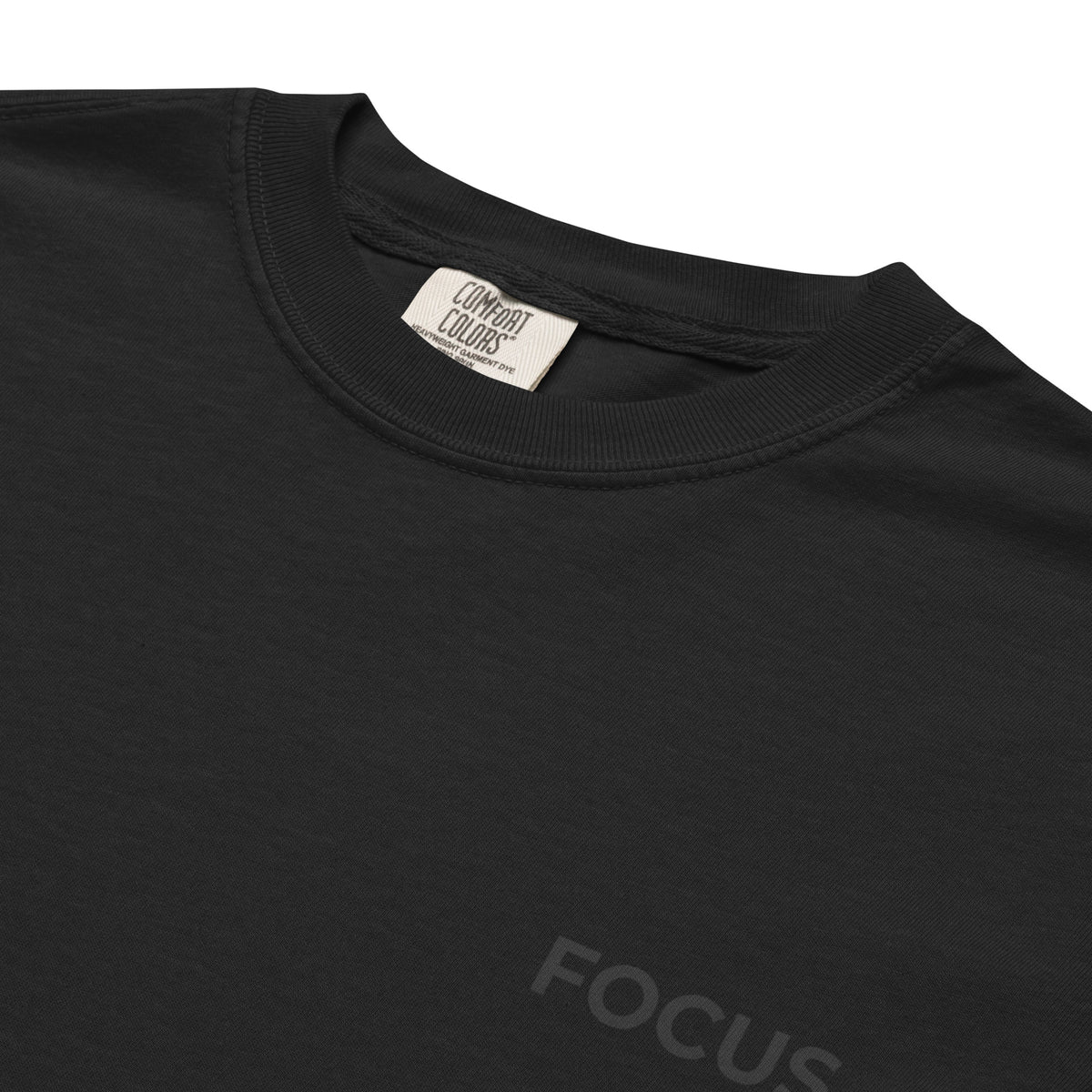 Slim Fit Essential T-Shirt "Focus" - BLACK