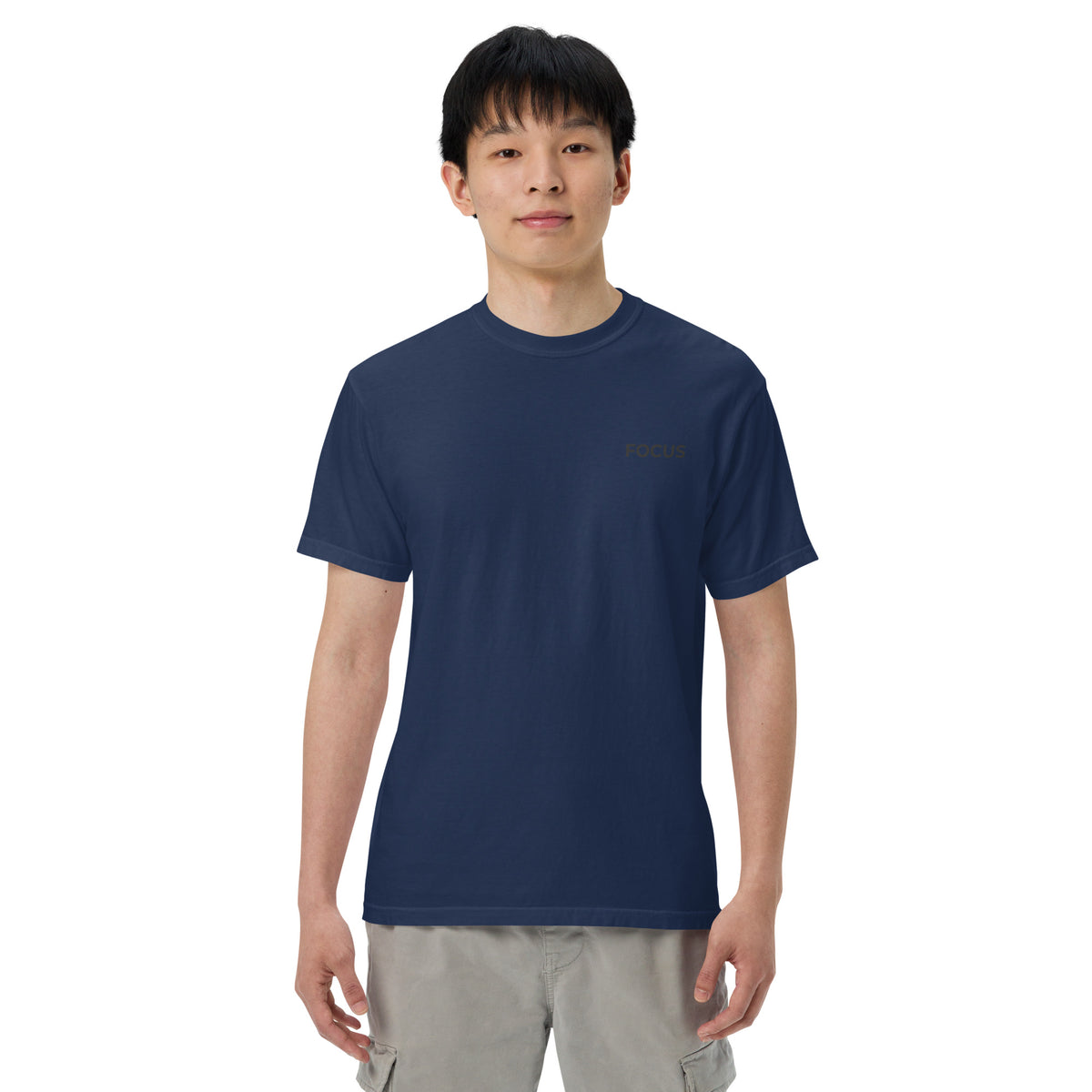 Slim Fit Essential T-Shirt "Focus" - BLUE