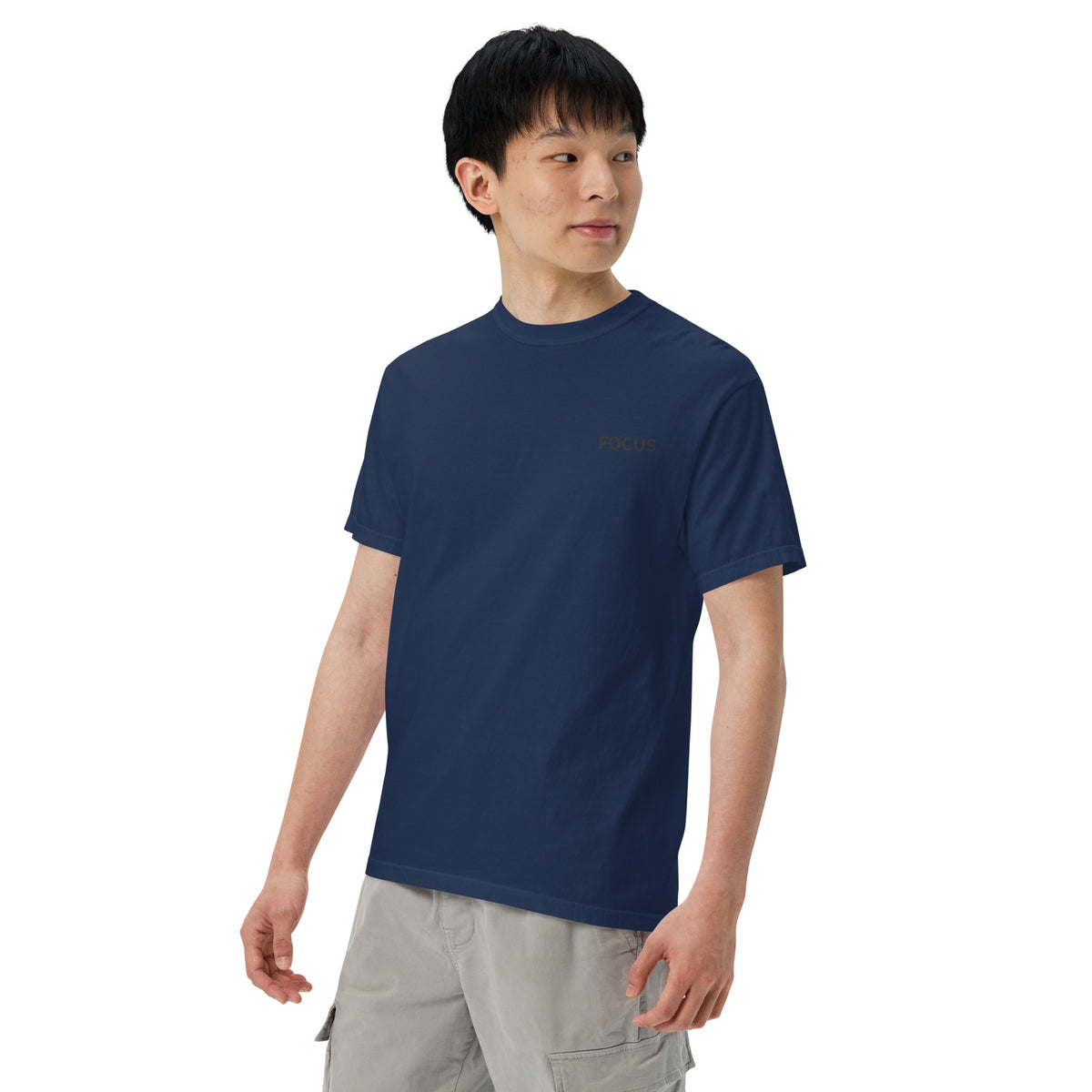 Slim Fit Essential T-Shirt "Focus" - BLUE