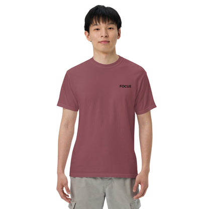 Slim Fit Essential T-Shirt "Focus" - BRICK