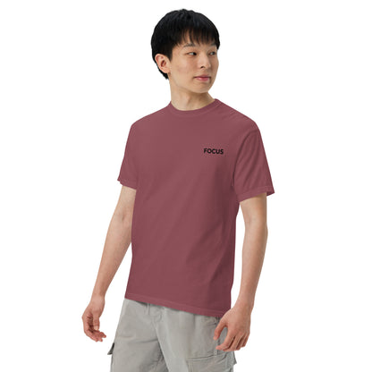 Slim Fit Essential T-Shirt "Focus" - BRICK