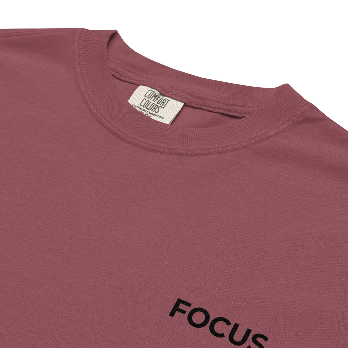 Slim Fit Essential T-Shirt "Focus" - BRICK