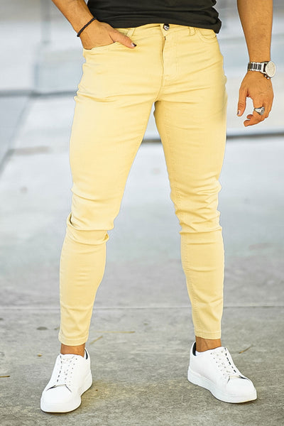 Slim Fit Stretchable Chinos Pant - Yellow