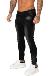 Faded Black Skinny Fit Jeans - MensFashionsWorld 