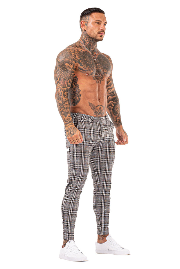 Skinny Chino Slim Fit Casual Pants For Men- Dark Grey