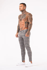 Skinny Chino Slim Fit Casual Pants For Men- Dark Grey