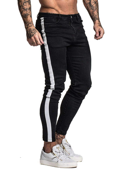 Jeans With White Side Stripe - MensFashionsWorld 
