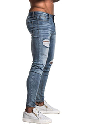 Light Blue Distressed Jeans - MensFashionsWorld 