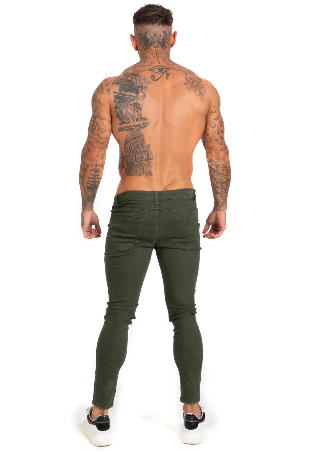 Men's Green Skinny Jeans - MensFashionsWorld 