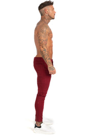 Men's Red Stretch Skinny Jeans - MensFashionsWorld 