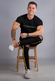 Mens Skinny Ripped Black Jeans - MensFashionsWorld 