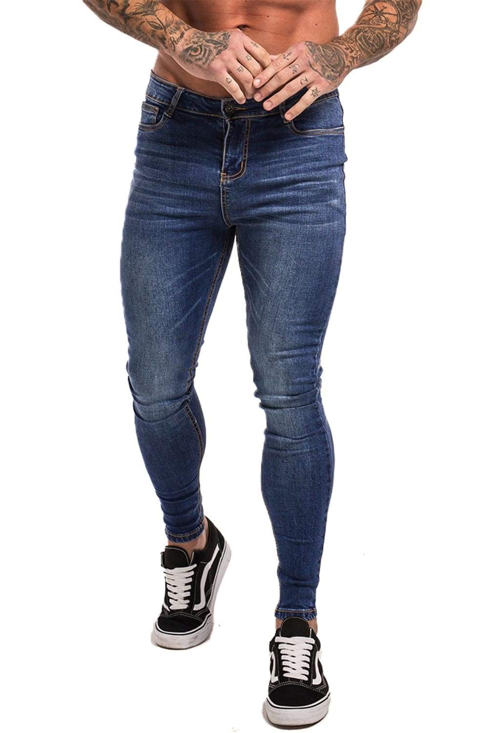 Stretch Denim Tapered Jeans MensFashionsWorld