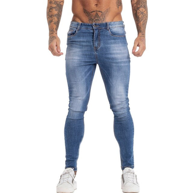 Blue Washed Denim Jeans For MEN