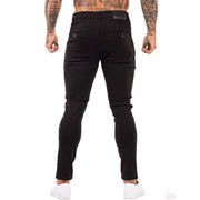 Black Chino Pants With Side Line