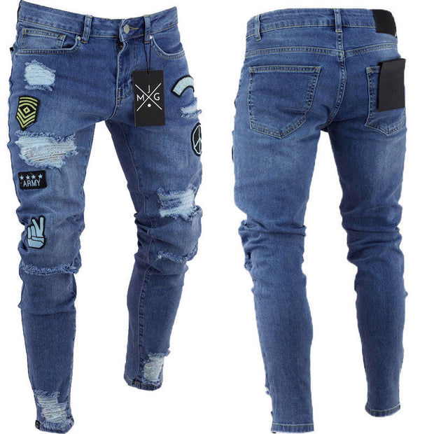 MEN'S Most Fashionable Slim Fit Ripped Jeans
